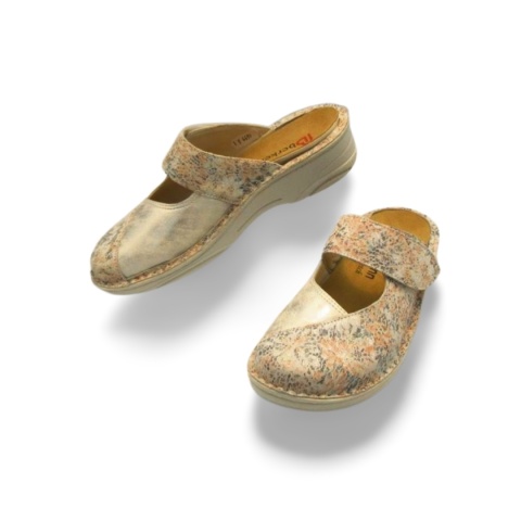 Klapki BERKEMANN 03457-019 Heliane kremowe,skóra licowa/strecz