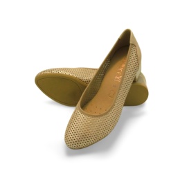 Czółenko Caprice 9-22501-44 metaliczny beż,skóra nubukowa