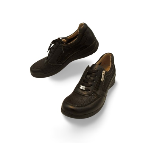 Półbuty Caprice 9-23723-44 czarne,skóra licowa+strecz