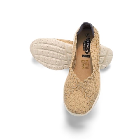 Półbuty Rock Spring Carioca beżowe,tekstylne
