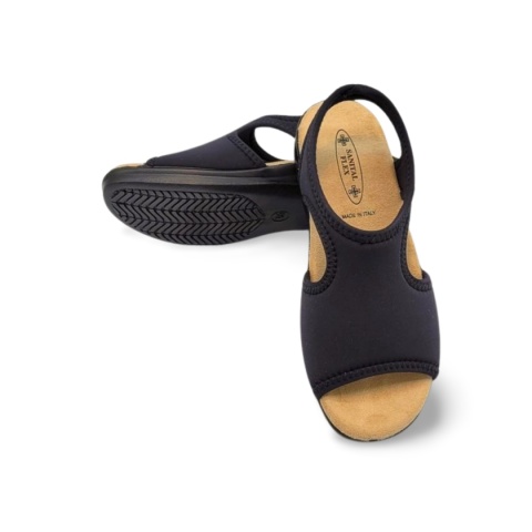 Sandały SANITAL FLEX 25 8024.17 czarne,tekstylne