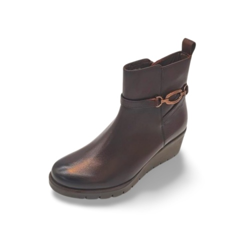 Botki ARA 1257002-03 brązowe na koturnie