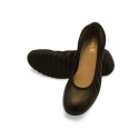 Balerina Caprice 9-22161-44 czarne,skóra jelenia