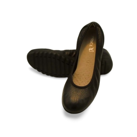 Balerina Caprice 9-22161-44 czarne,skóra jelenia