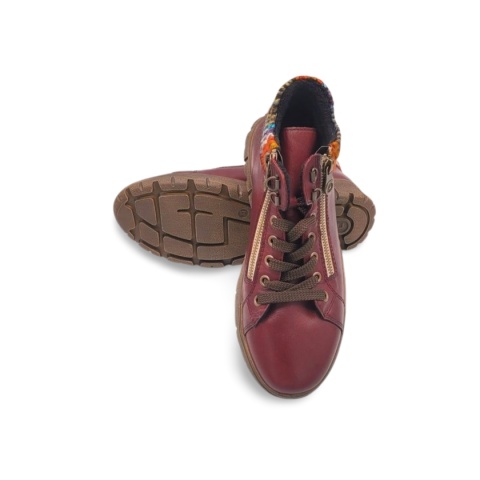 Botki Rieker TEX N1305-35 bordo