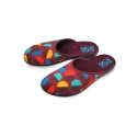 Kapcie Adanex 29224 bordowe+kolorowe kółka,tekstylne