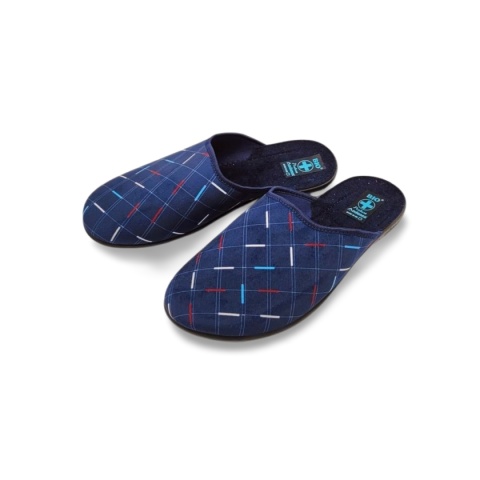 Kapcie Adanex Leo 29272 granatowe,tekstylne Kapcie Adanex Leo 29272 granatowe,tekstylne