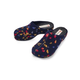 Kapcie Berkemann 01028-894 Donata granat kwiatki