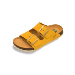 Klapki Dr Brinkmann 700696-06 żółte,skóra nubukowa