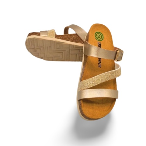 Klapki Dr Brinkmann 700753-82 złote