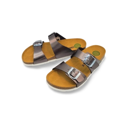 Klapki Dr Brinkmann 700993 9 szaro/metaliczny