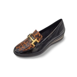 Mokasyny ARA 50609-11 czarne lakier panterka