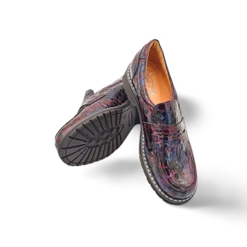 Półbuty ANDY 143 Ohaio mix bordo/granat/czarny