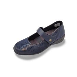 Półbuty Solidus 26551-80738 Hedda granatowe