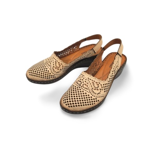 Sandały COMFORTABEL 720036-08 beżowe,skóra licowa