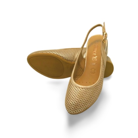 Sandały Caprice 9-29602-44 metaliczny beż,skóra nubukowa