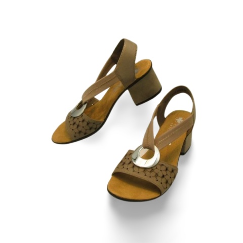 Sandały Rieker 64677-64 szare/brązowe, skora ekologiczna