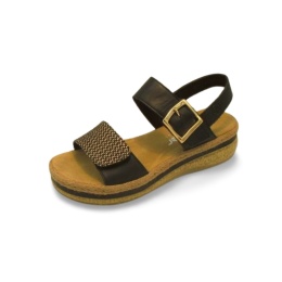 Sandały Rieker V0951-00 czarne,skóra licowa/tekstylne