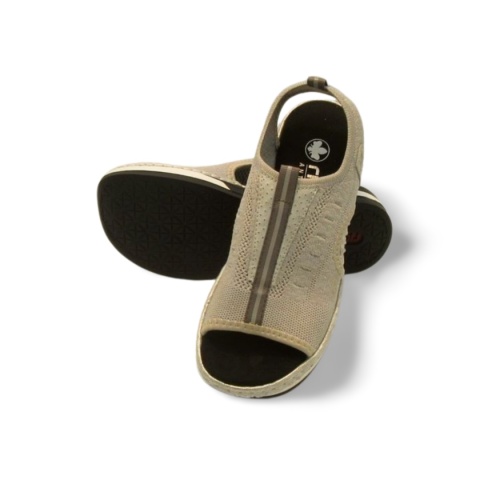 Sandały Rieker V59B5-90 szare/srebrne,tekstylne