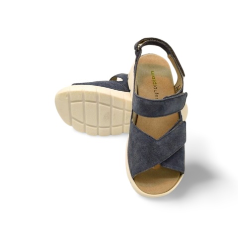 Sandały Waldlaufer 658005 195 206 K-Adea jeans rzepy